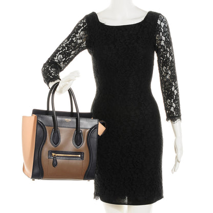 Celine Smooth Calfskin Micro Tri-Color Luggage Camel 2 of 9