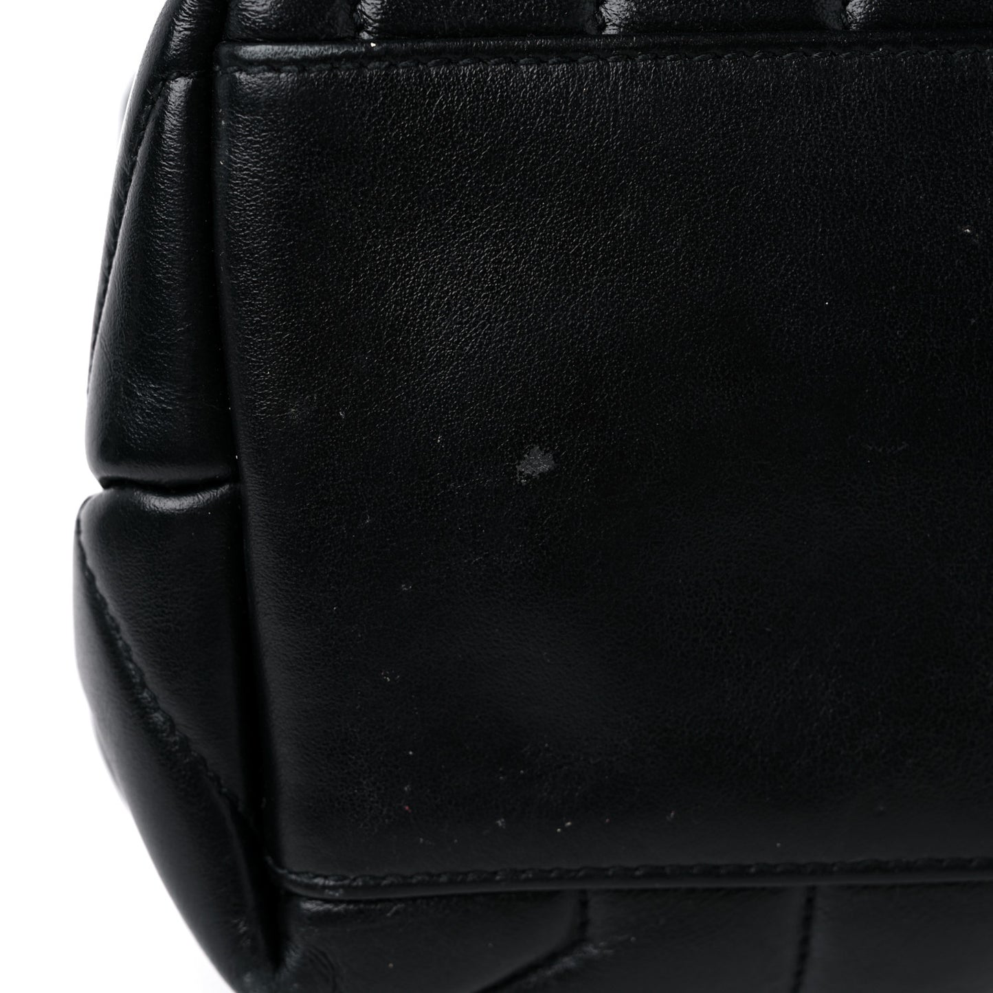 Calfskin Y Quilted Monogram Medium Loulou Chain Satchel Black