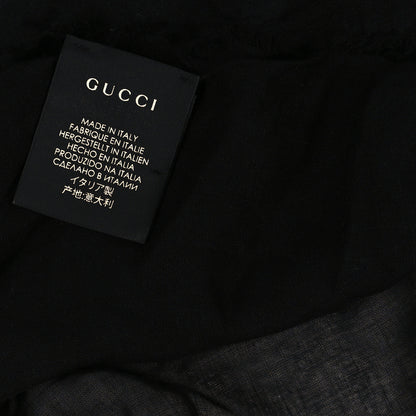 Gucci Modal Silk Logo Square Scarf Black 3 of 3