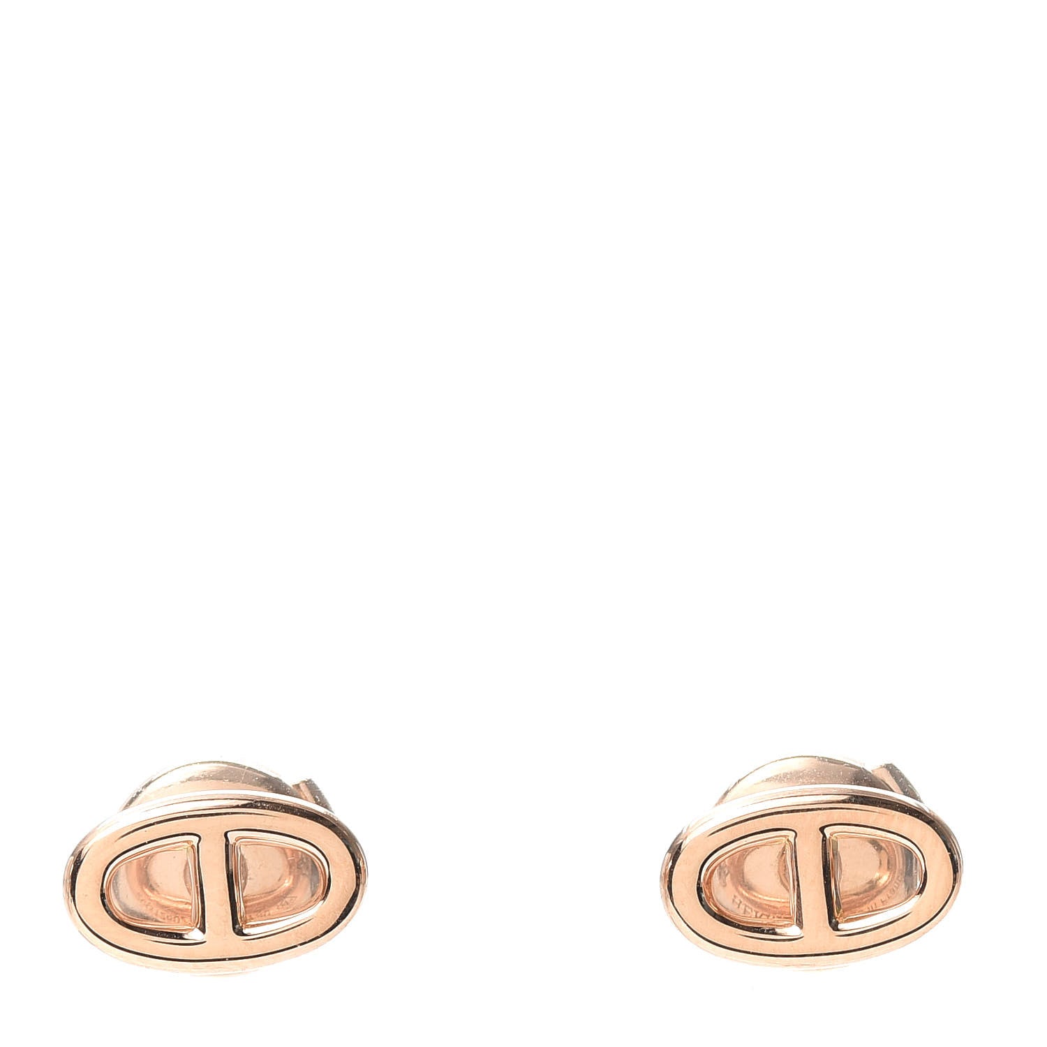 Hermes 18K Rose Gold TPM Farandole Stud Earrings 1 of 5