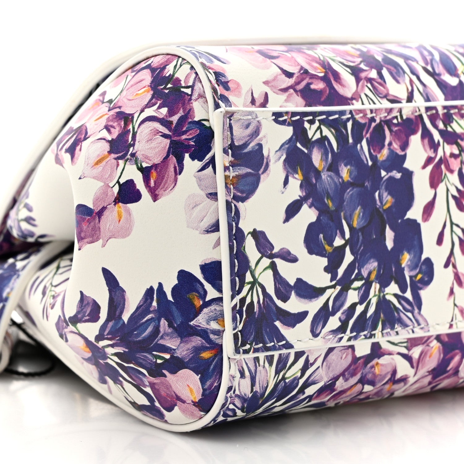 Dolce & Gabbana Dauphine Mini Floral Print Miss Sicily Satchel White Multicolor 9 of 11