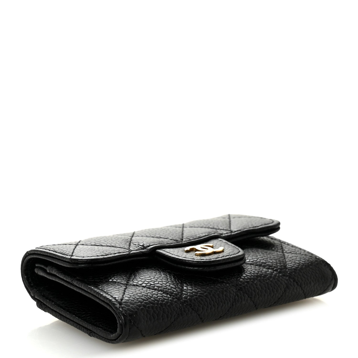 Chanel Caviar Quilted Flap Card Holder Wallet Black 4 of 9