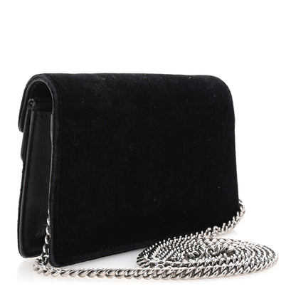 Gucci Velvet Super Mini Dionysus Shoulder Bag Black 3 of 9