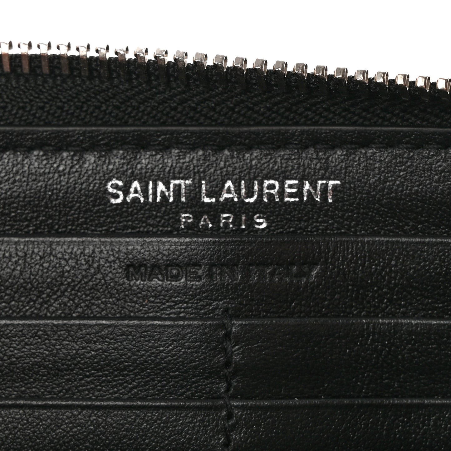 Calfskin Crocodile Embossed Monogram Zip Around Wallet Black