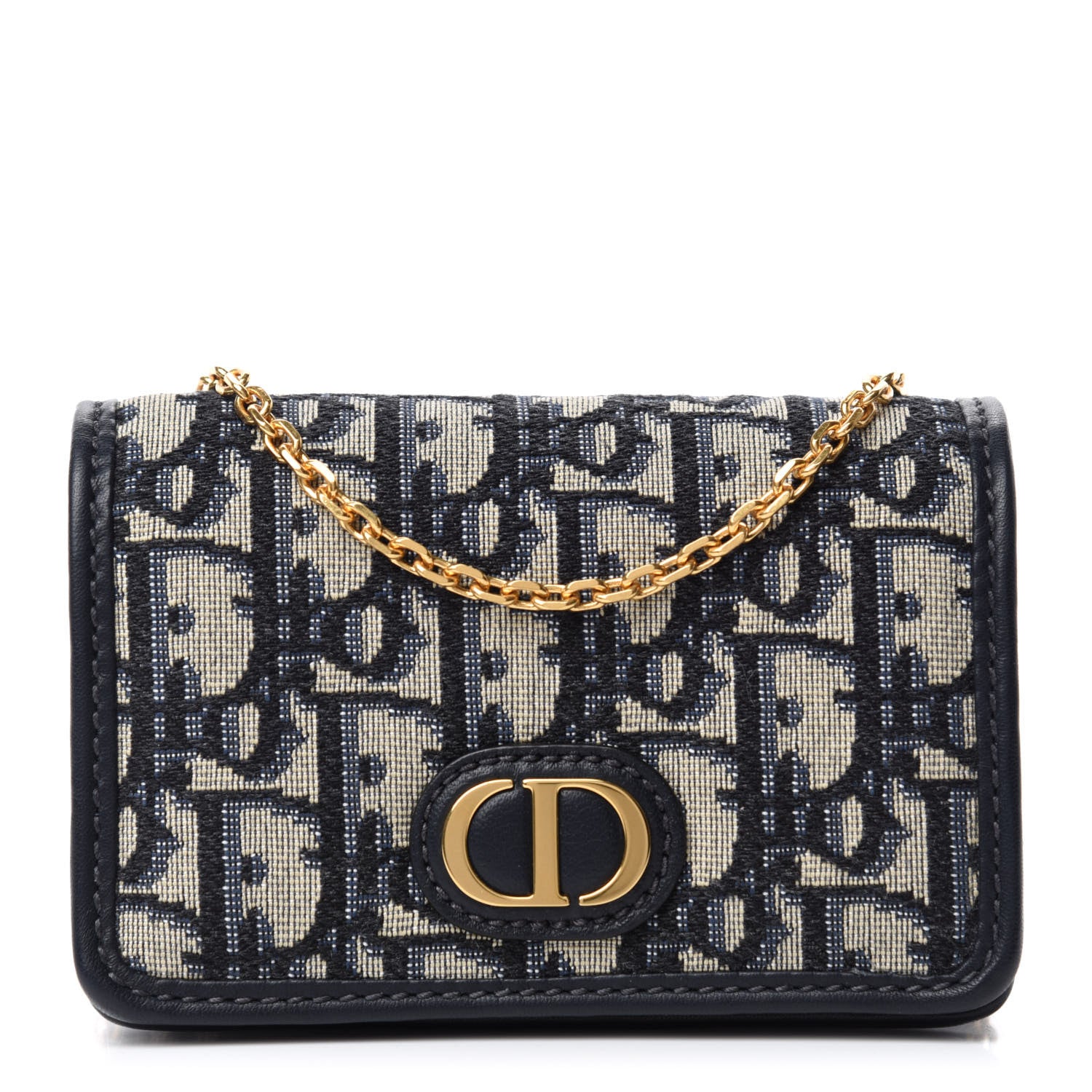 Christian Dior Oblique Nano 30 Montaigne Pouch Blue 1 of 10