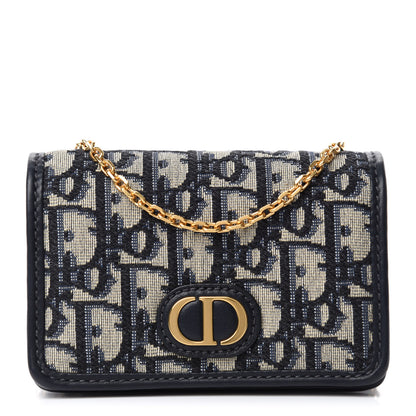 Christian Dior Oblique Nano 30 Montaigne Pouch Blue 1 of 10
