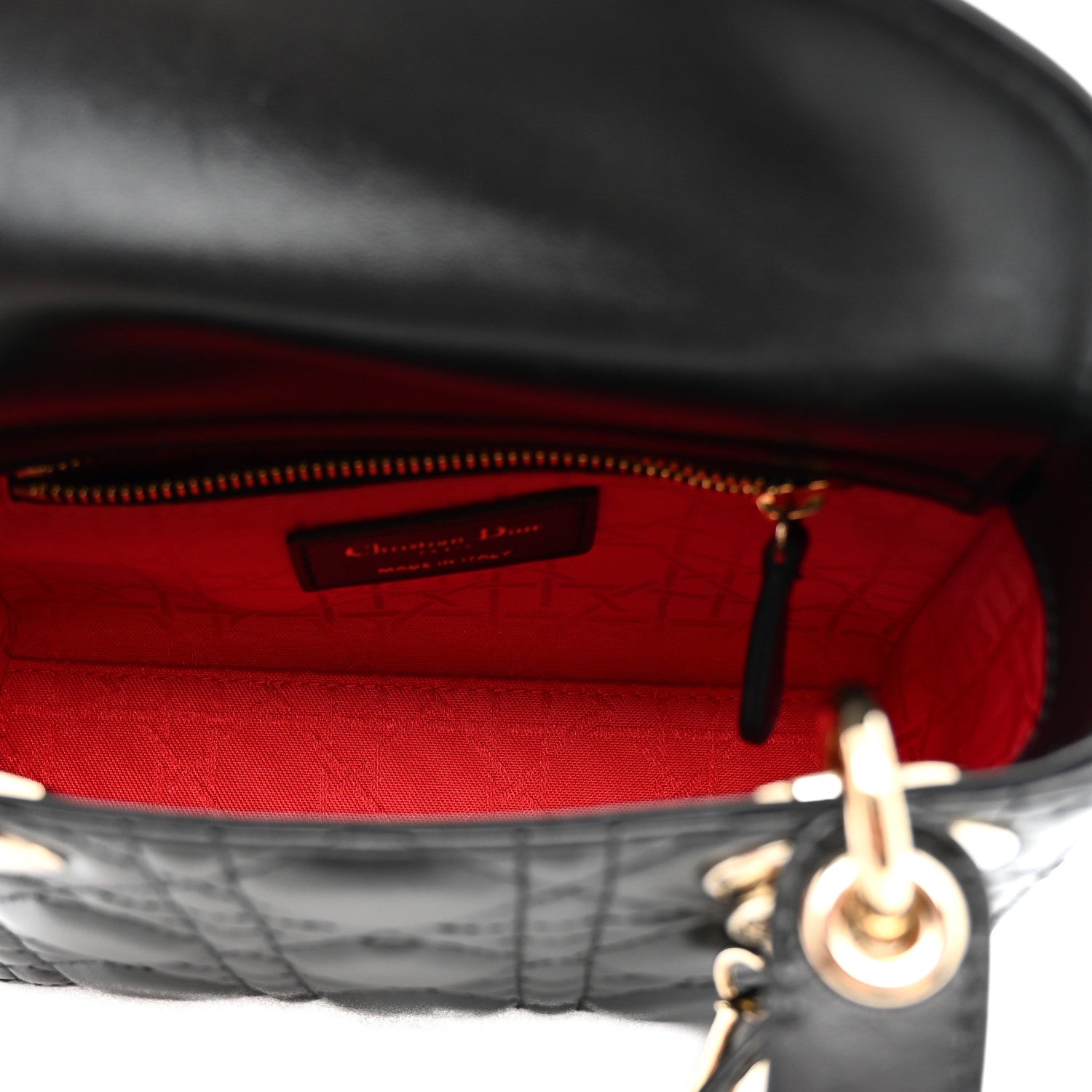 Christian Dior Lambskin Cannage Mini Lady Dior Black 5 of 13