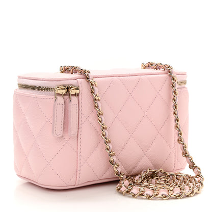 Chanel Caviar Quilted Small Vanity Case With Chain Light Pink 3 of 12