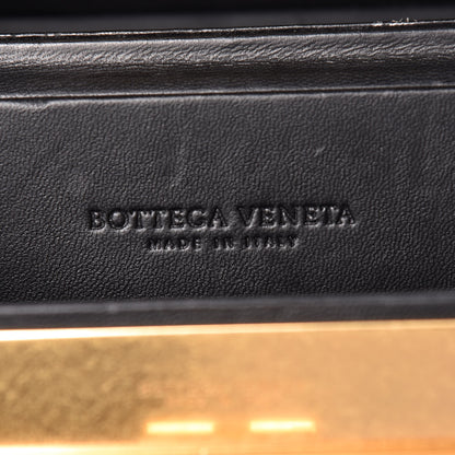 Bottega Veneta Calfskin Crocodile Embossed Daisey Box Clutch Black 6 of 10