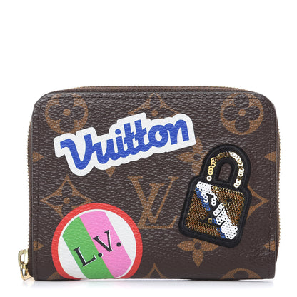 Louis Vuitton Monogram Travel Stickers Zippy Coin Purse 1 of 7