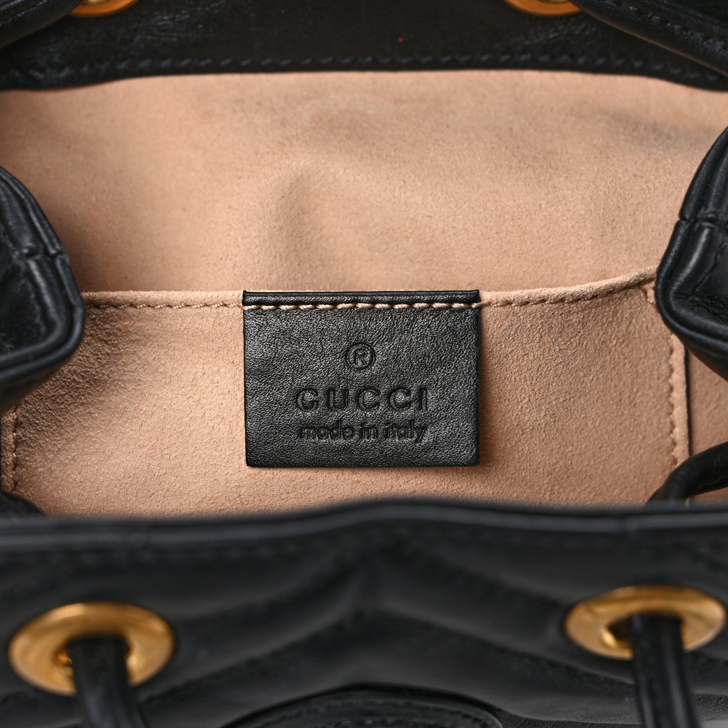 Calfskin Matelasse GG Marmont Flap Backpack Black