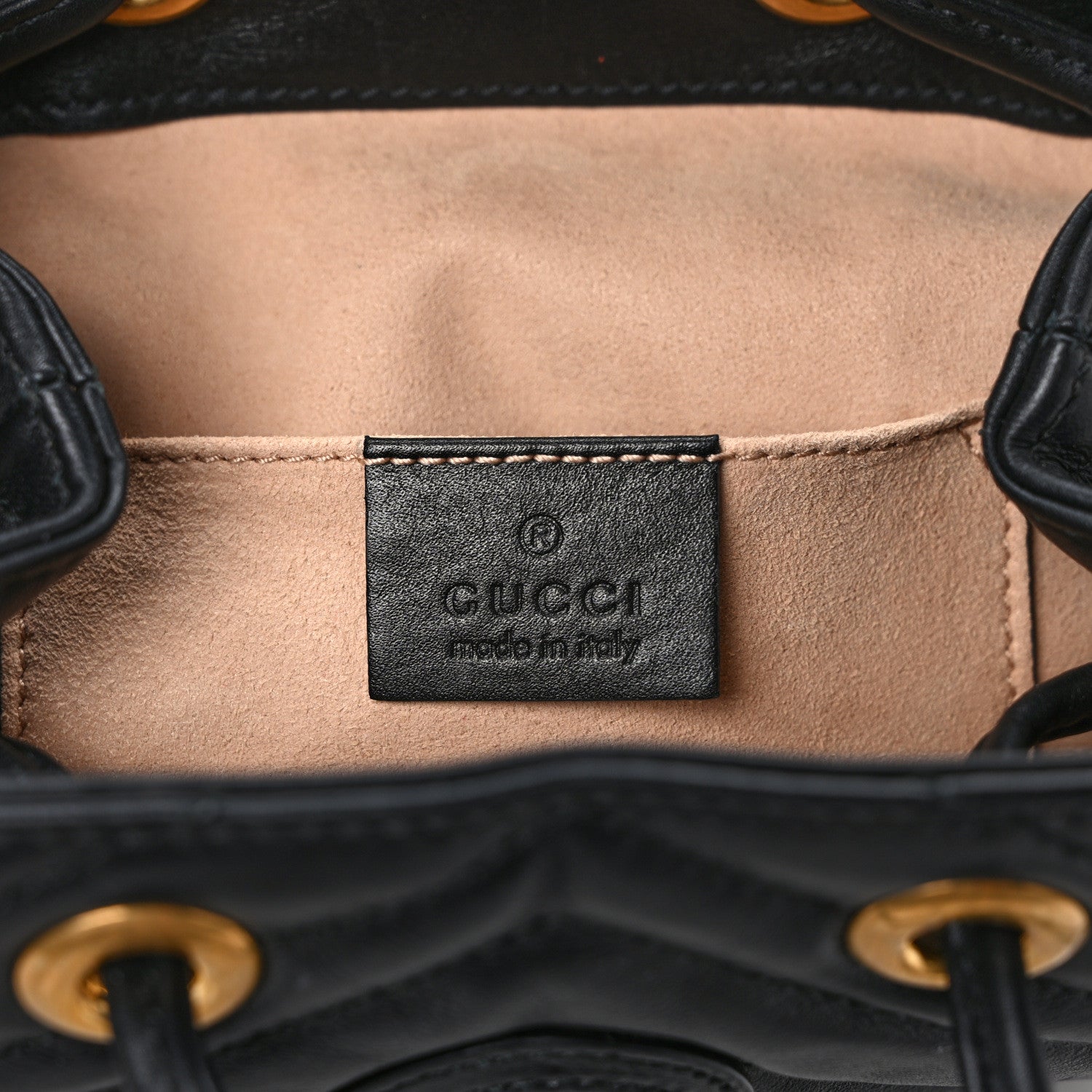 Gucci Calfskin Matelasse GG Marmont Flap Backpack Black 5 of 8