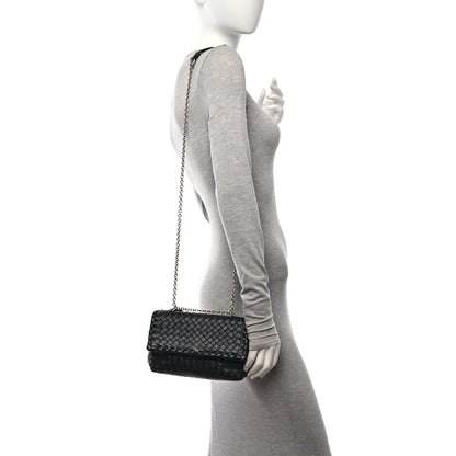 Bottega Veneta Nappa Intrecciato Baby Olimpia Shoulder Bag Black 3 of 10