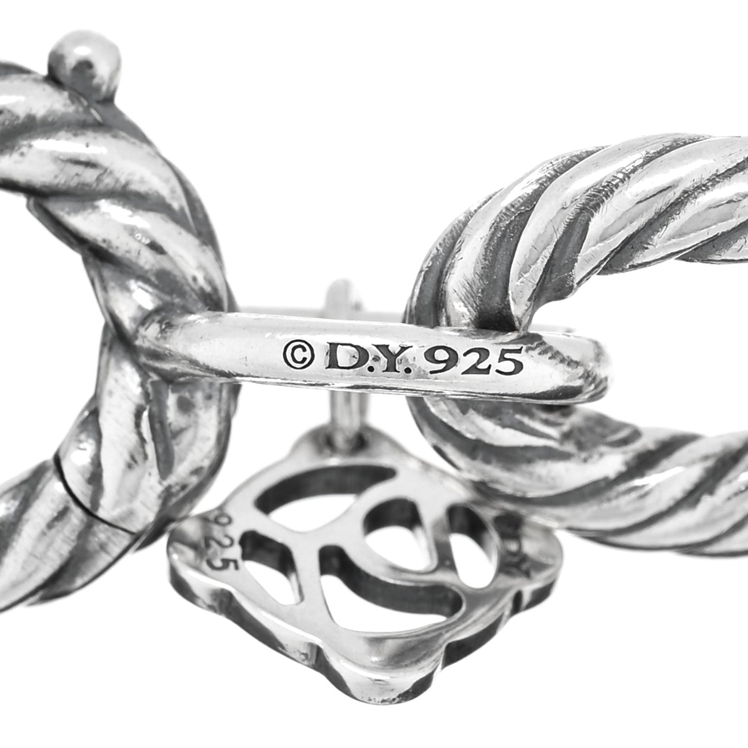 David Yurman Sterling Silver 10mm Medium Oval Link Bracelet 3 of 3