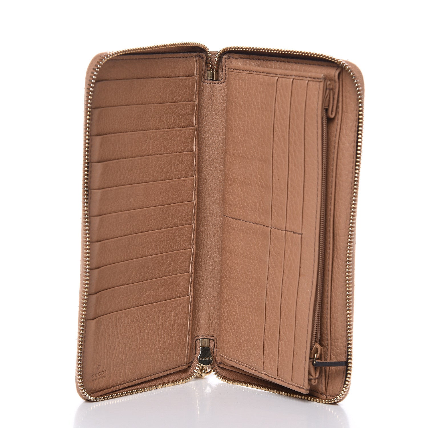 Gucci Calfskin Soho Zip Around Wallet Camelia 5 of 14