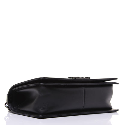 Chanel Calfskin Painted Chevron Embossed Medium Boy Flap Black 4 of 24