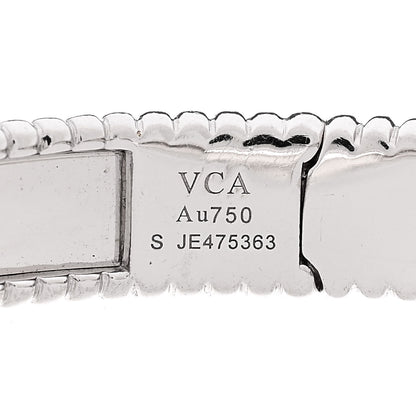 Van Cleef & Arpels 18K White Gold Perlee Signature Bangle Bracelet S 3 of 3