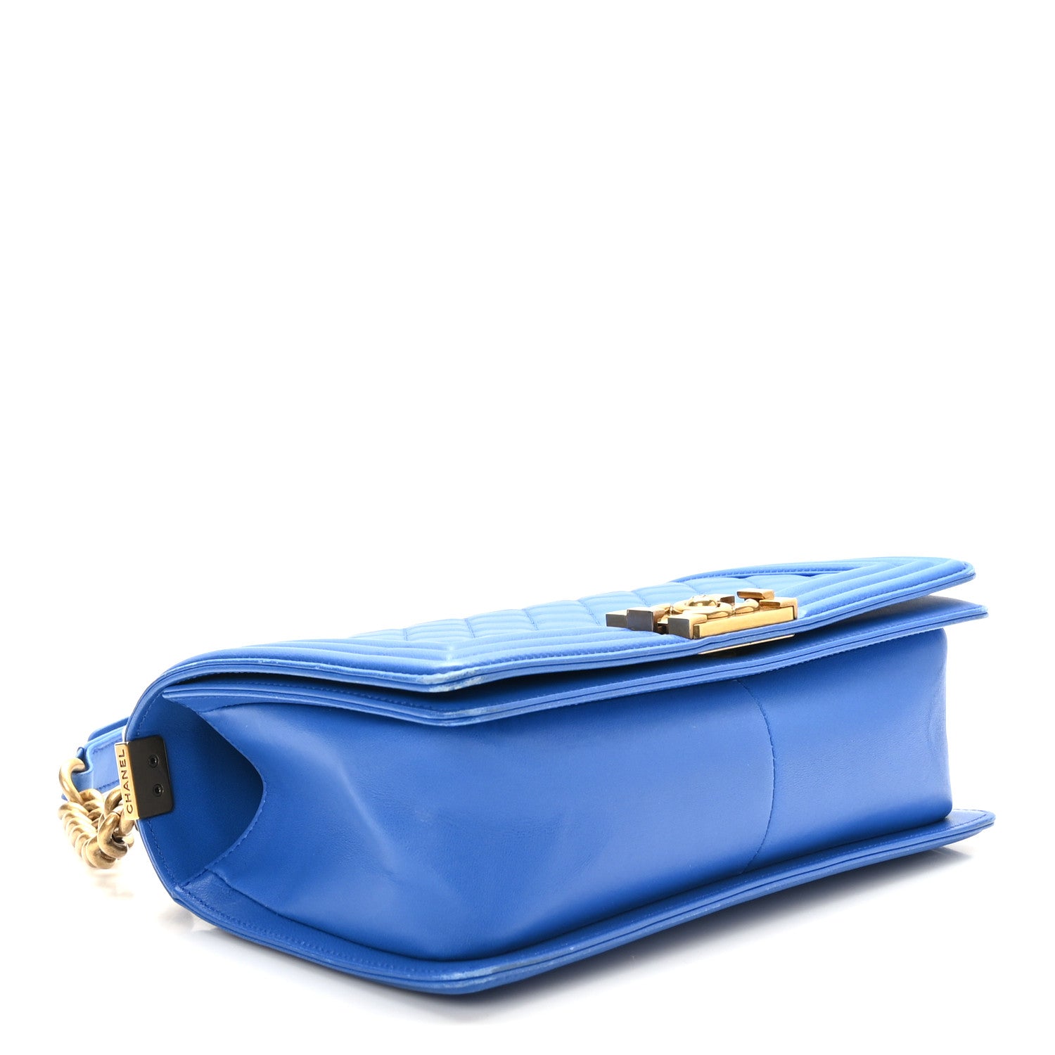 Chanel Lambskin Quilted Medium Boy Flap Blue 4 of 10