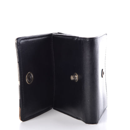 Burberry Calfskin Nova Check Compact Wallet Black 6 of 8