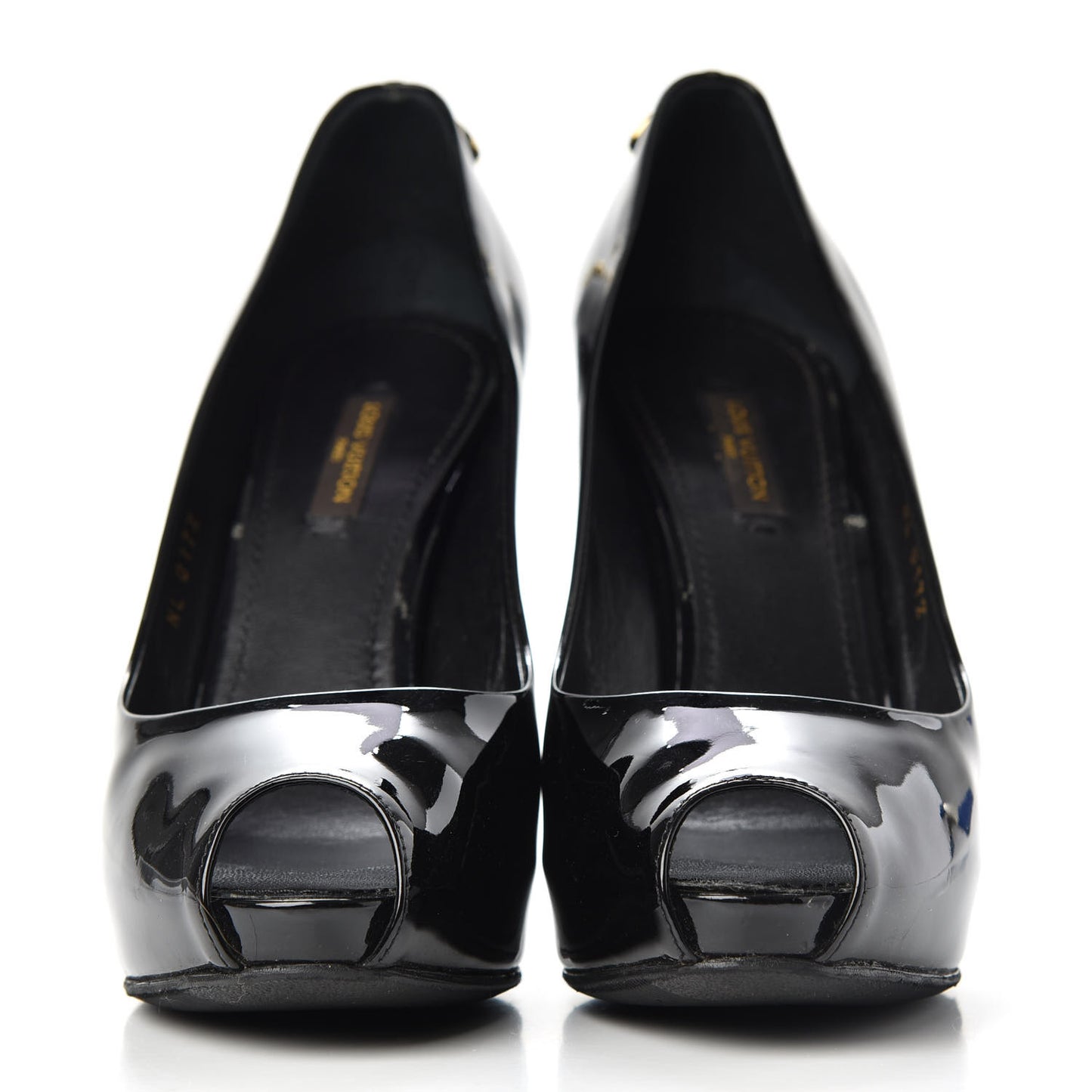 Patent Oh Really Peep Toe Pumps 36.5 Black
