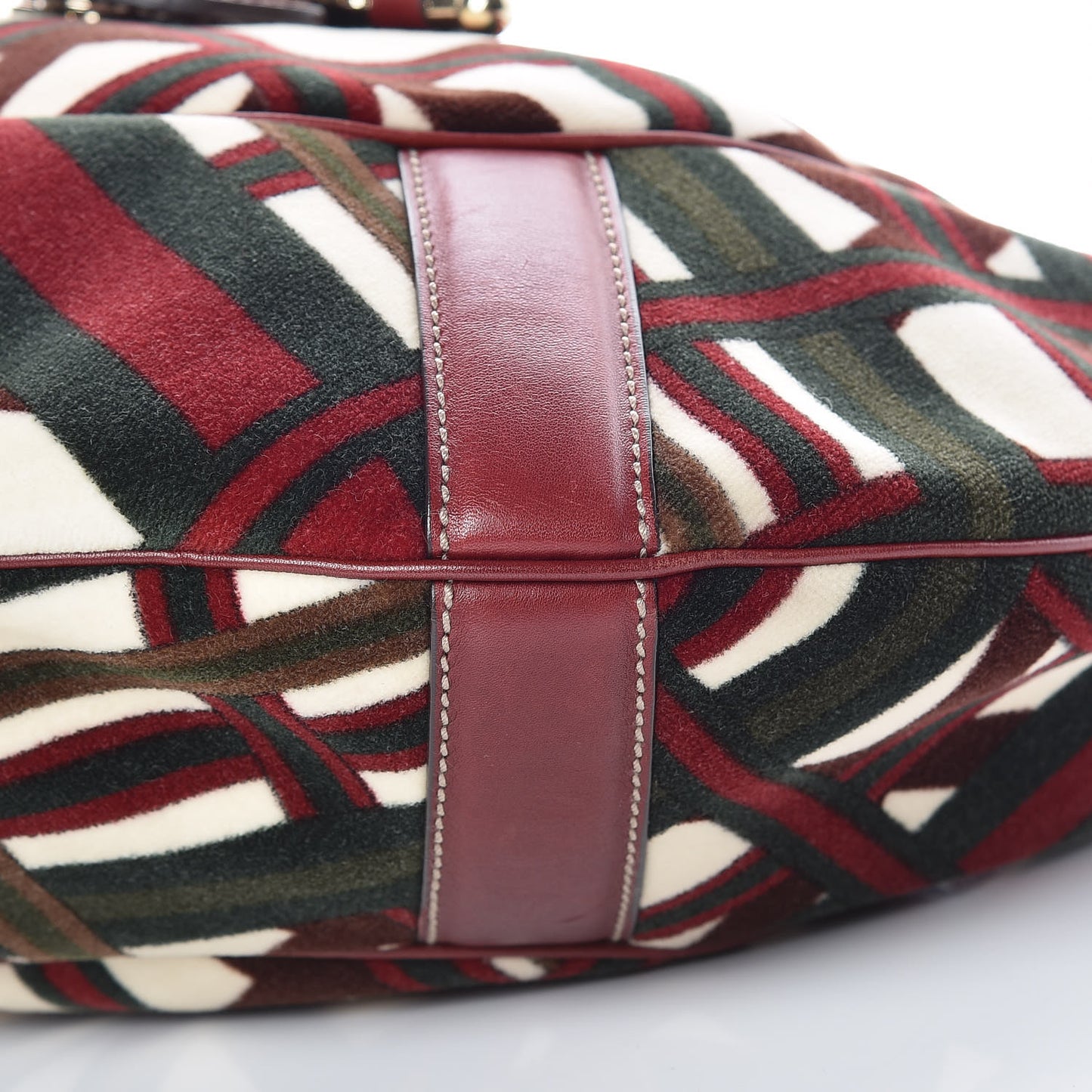 Velvet 85th Anniversary Horsebit Hobo Bordeaux Black