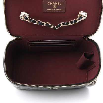 Chanel Lambskin Quilted Small Vanity Case With Chain Black 5 of 10