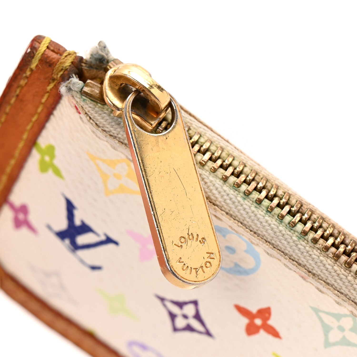 Louis Vuitton Monogram Multicolor Key Pouch White 7 of 8
