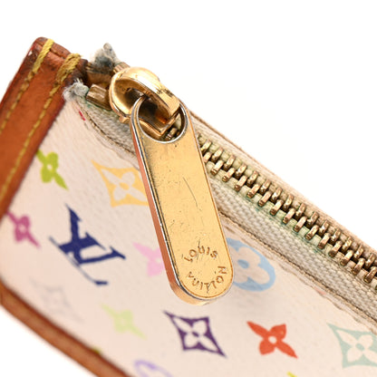 Louis Vuitton Monogram Multicolor Key Pouch White 7 of 8