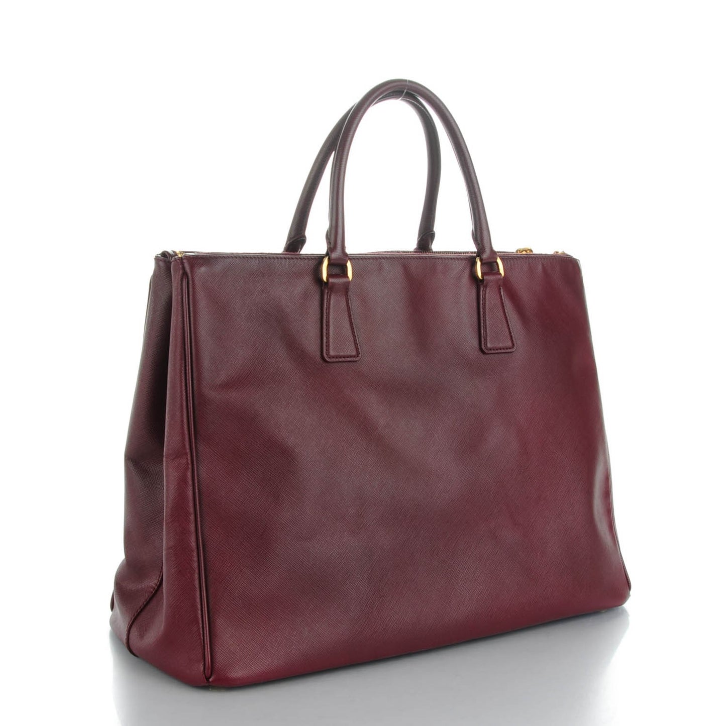 Saffiano Lux Extra Large Galleria Double Zip Tote Cherry