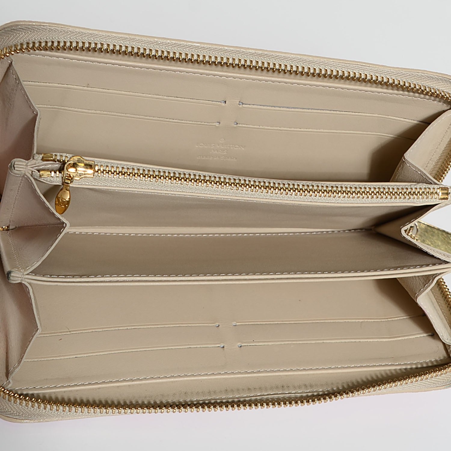 Louis Vuitton Vernis Leopard Zippy Wallet Blanc Corail 5 of 7