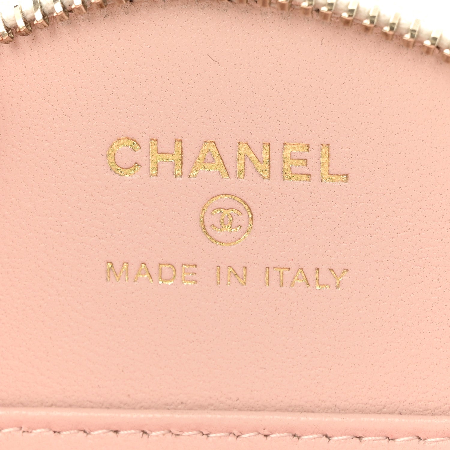 Chanel Lambskin Quilted Round Handle With Care Vanity With Chain White 6 of 12
