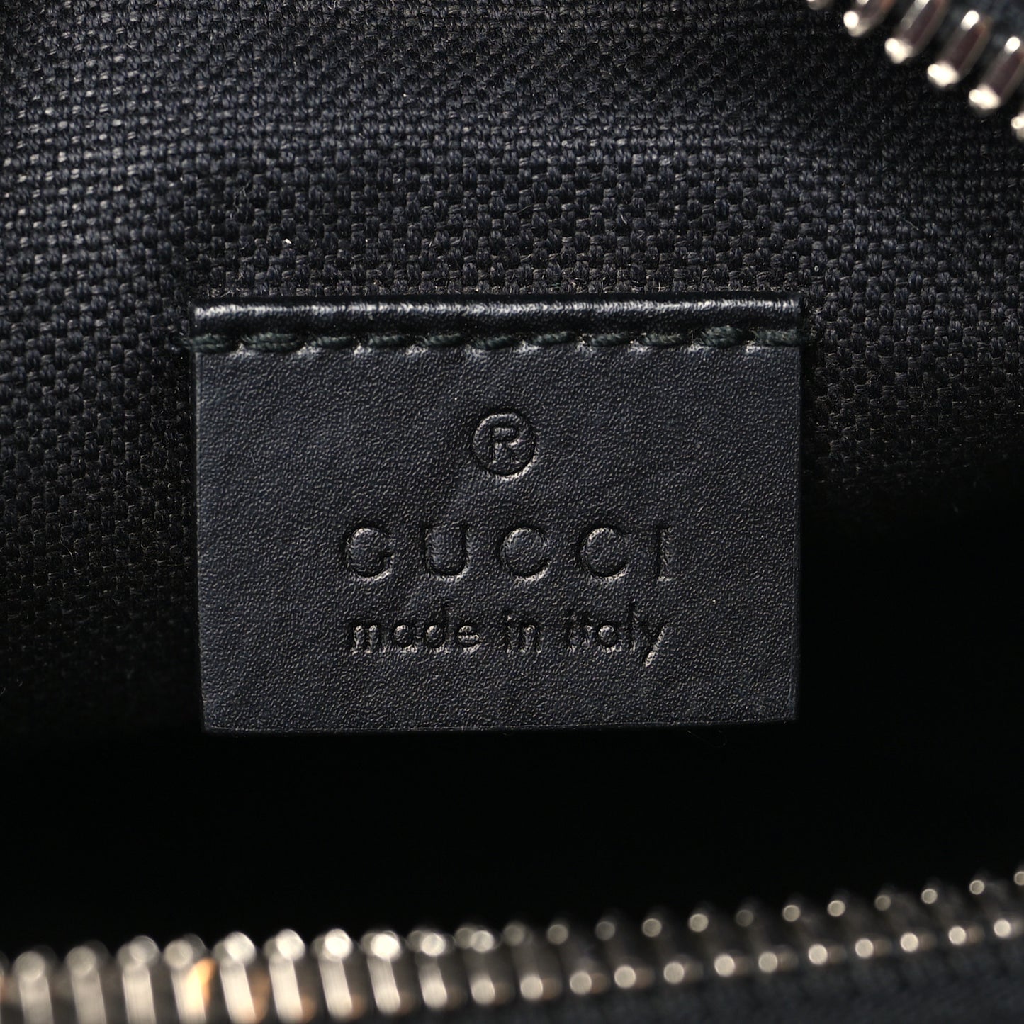 GG Supreme Monogram Appia Calfskin Web Small Camera Messenger Bag Black Grey
