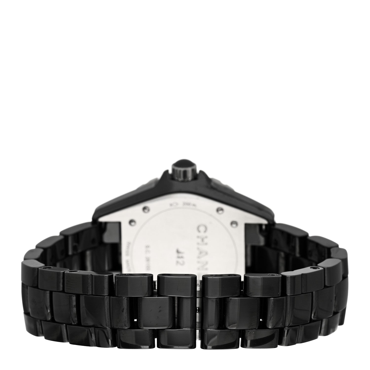Chanel Stainless Steel Ceramic Diamond 38mm J12 Automatic Watch Black 3 of 5