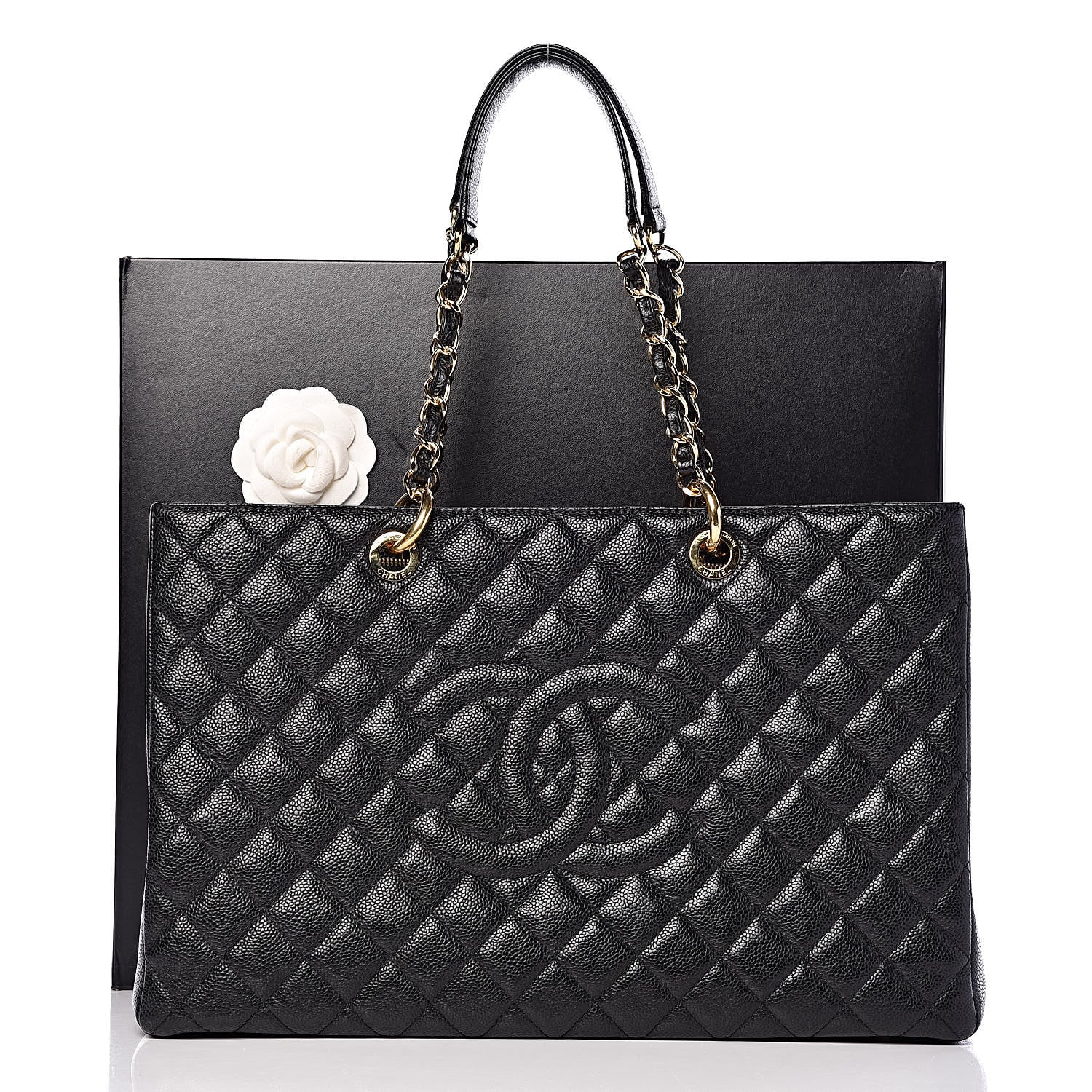 Chanel Caviar Quilted XL Grand Shopping Tote GST Black 13 of 13