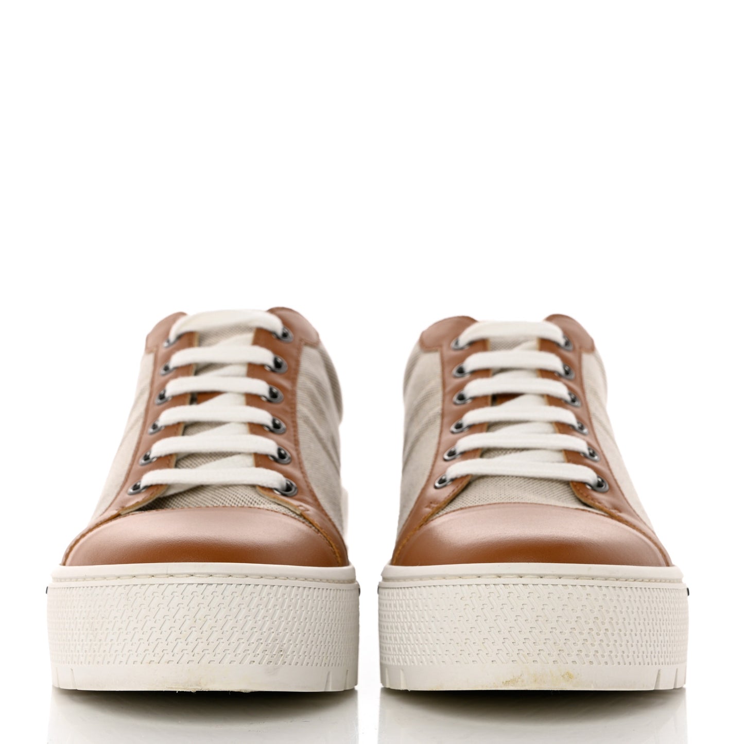Canvas Calfskin Womens Voltage Sneakers 40 Prunoir Naturel
