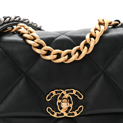 Chanel Lambskin Quilted Medium Chanel 19 Flap Black 15 of 21
