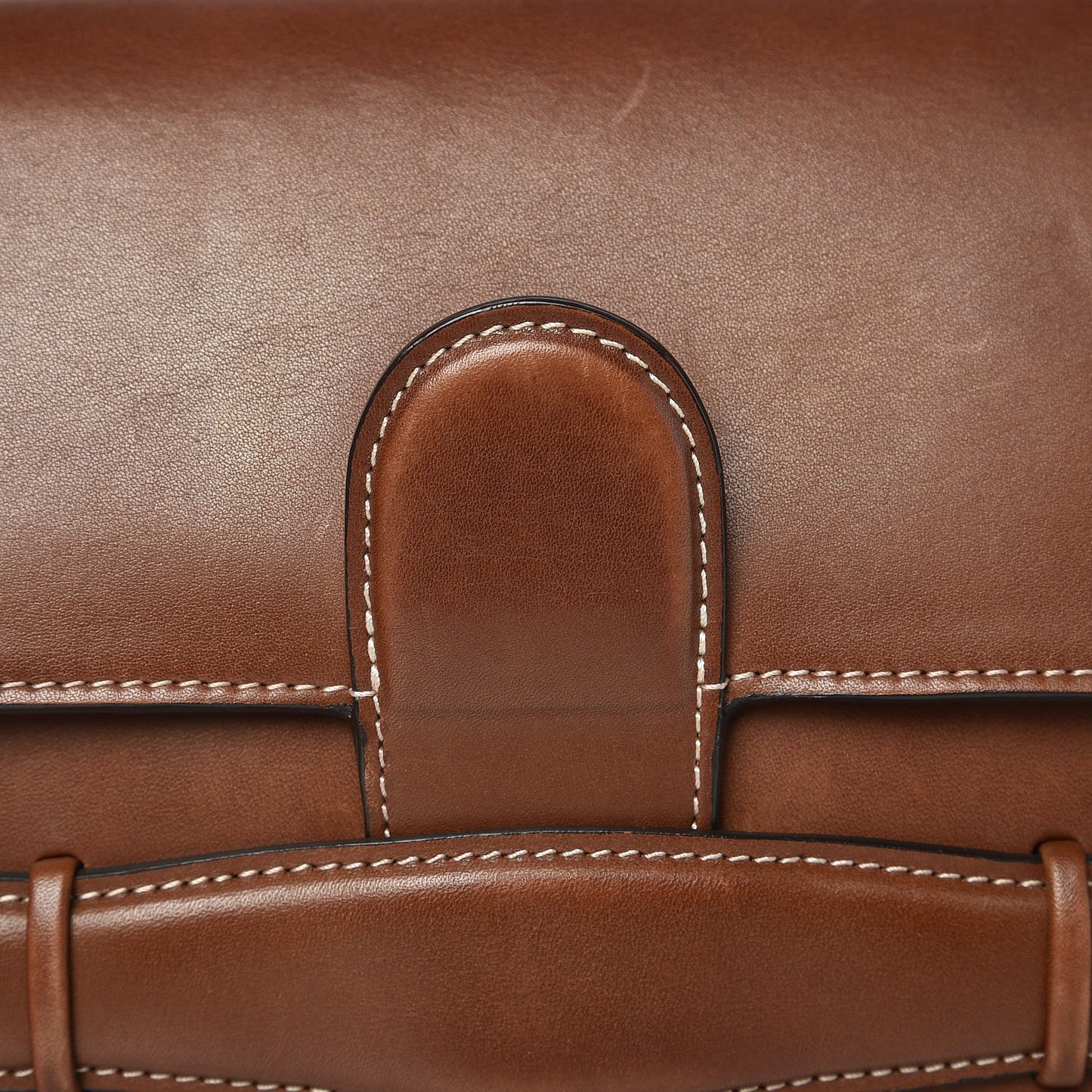 Natural Calfskin Medium Symmetrical Bag Chestnut