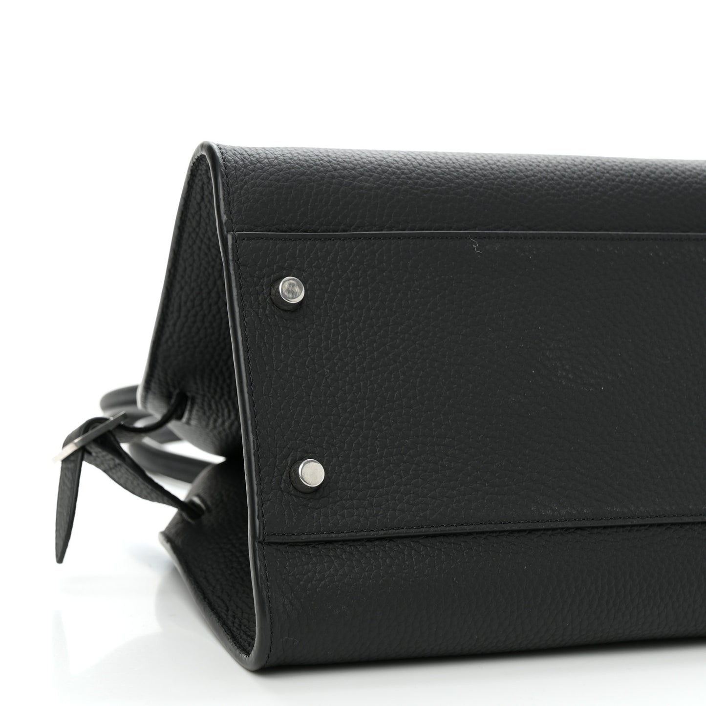 Grained Calfskin Margaux Shoulder 12 Black