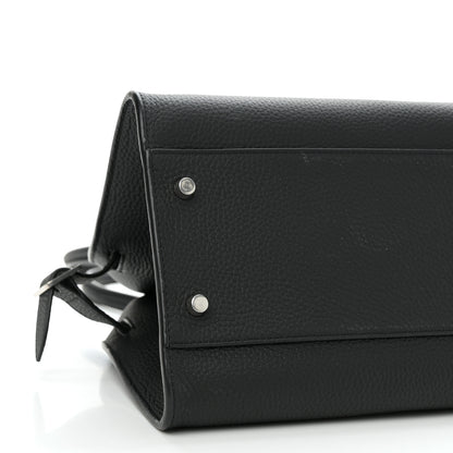 The Row Grained Calfskin Margaux Shoulder 12 Black 8 of 9