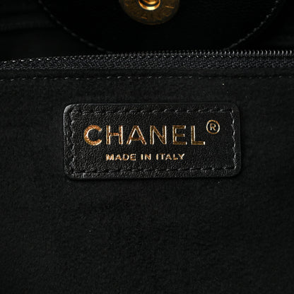 Chanel Caviar Small Studded Deauville Tote Black 6 of 10