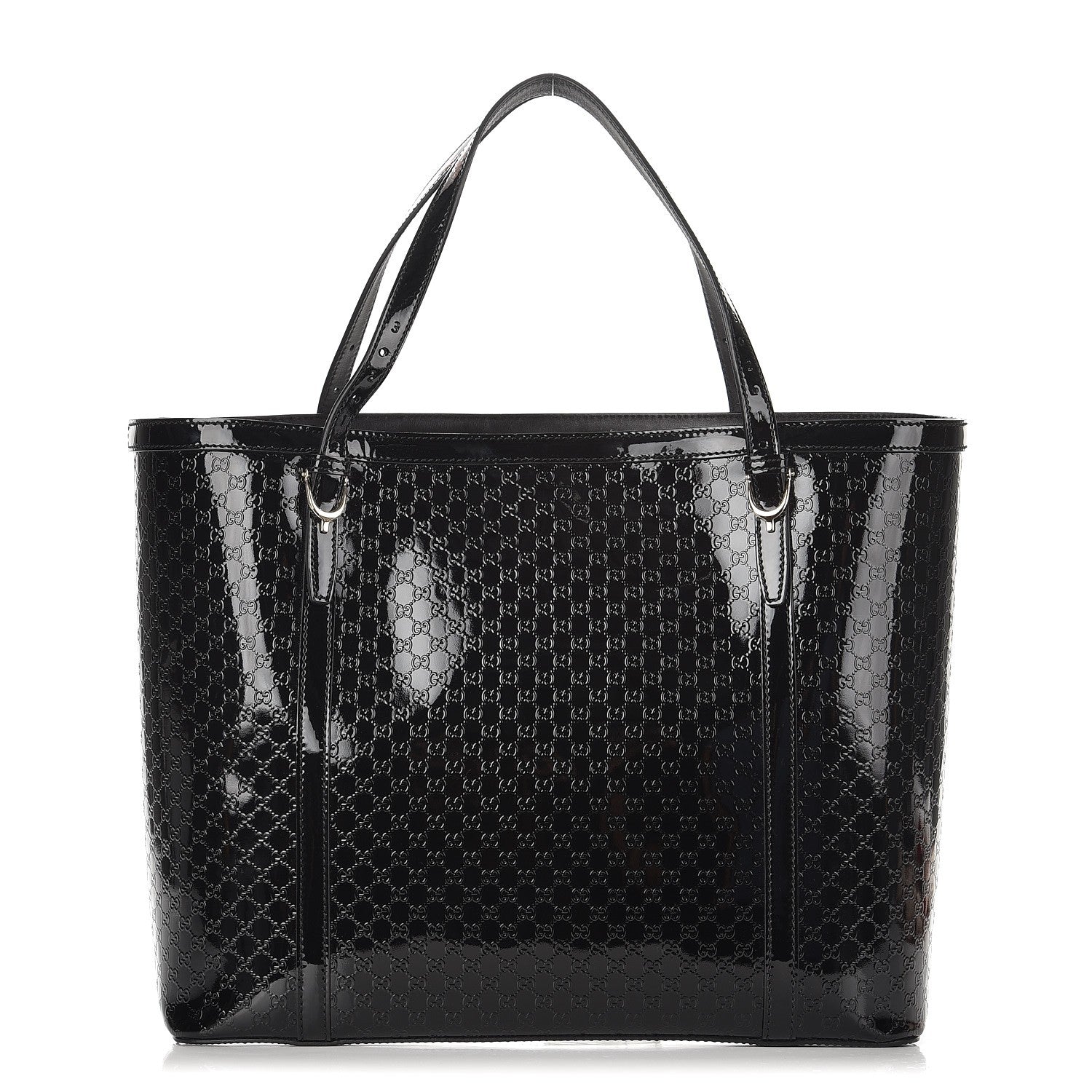 Gucci Patent Microguccissima Medium Nice Tote Black 1 of 9