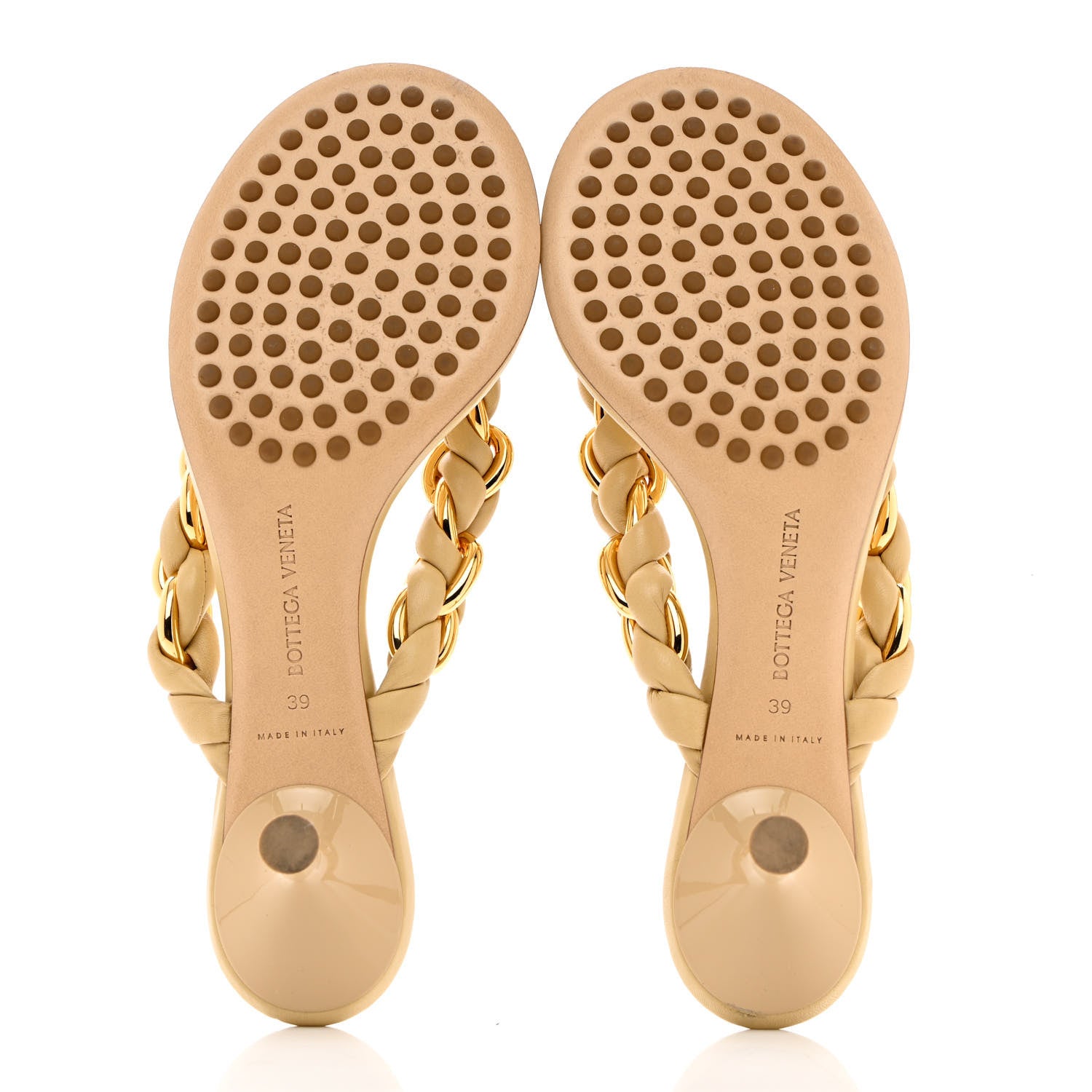Bottega Veneta Nappa Dot Sandals 39 Cane Sugar 5 of 11