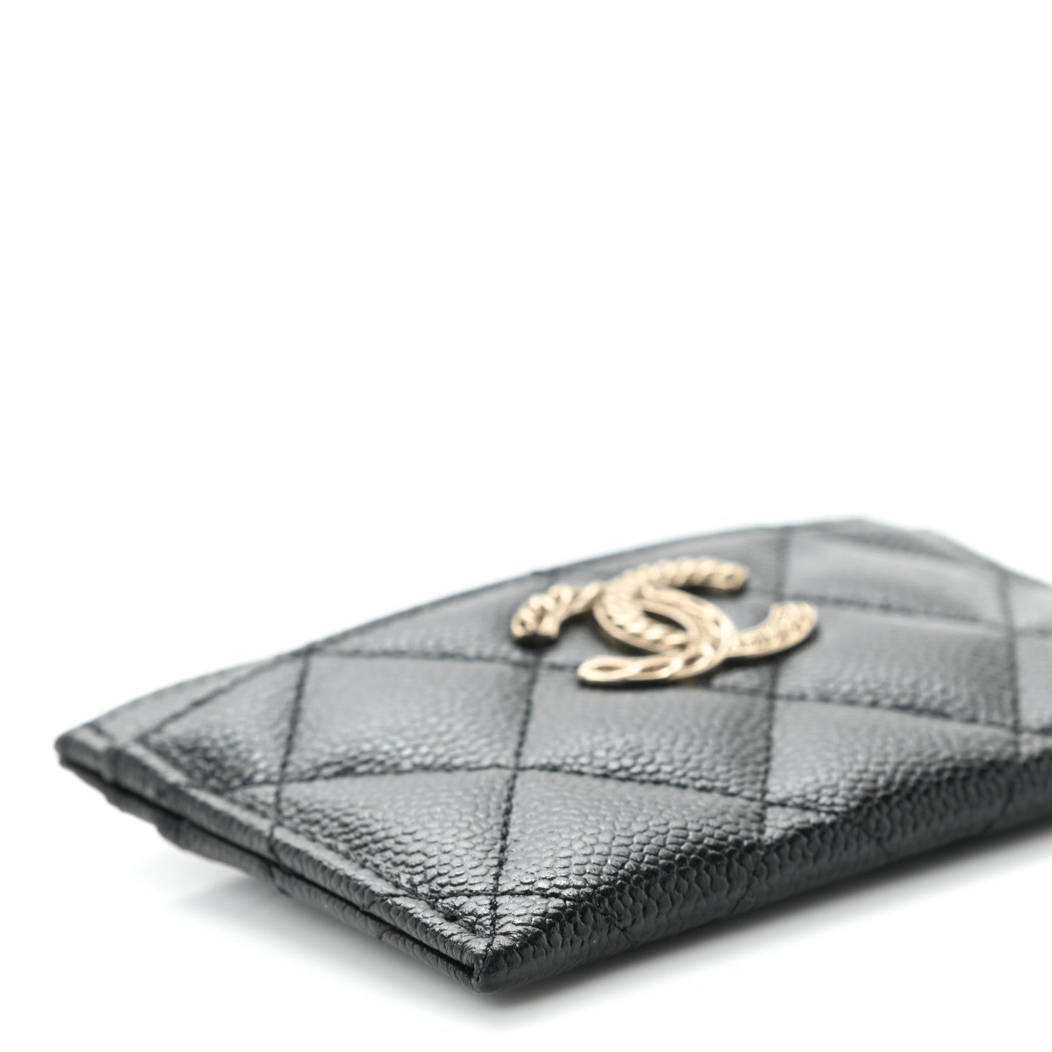Chanel Caviar Quilted Multi Chain CC Card Holder Black 9 of 11
