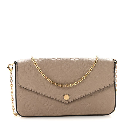 Louis Vuitton Empreinte Pochette Felicie Chain Wallet Tourterelle 1 of 9