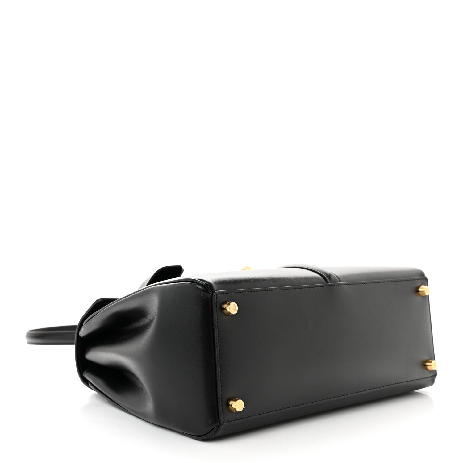 Celine Satinated Calfskin Medium 16 Top Handle Bag Black 4 of 12