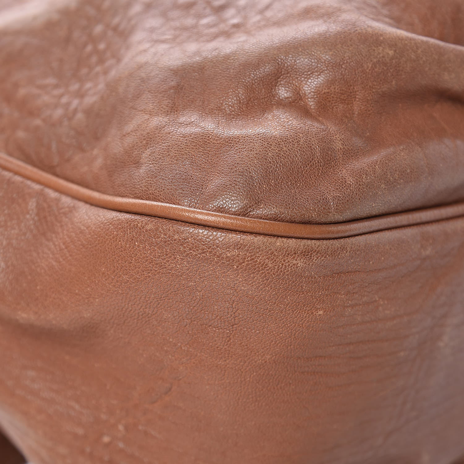Fendi Crinkled Lambskin Mia Shoulder Flap Camel 17 of 20