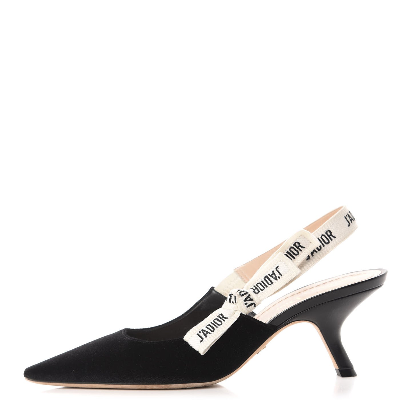 Velvet Ribbon J'Adoir Slingback 65mm Pumps 38.5 Black