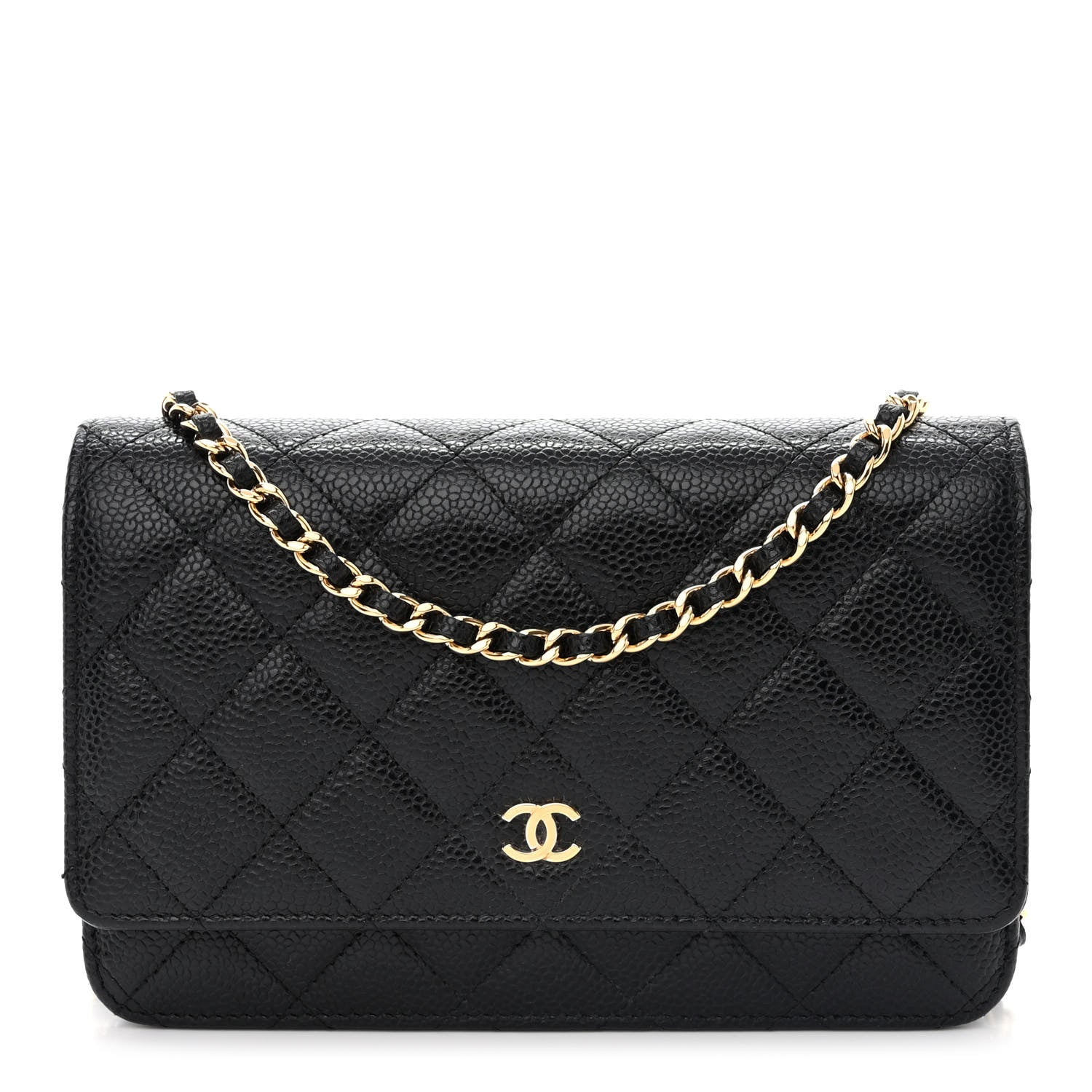 Chanel Caviar Quilted Wallet on Chain WOC Black 1 of 13