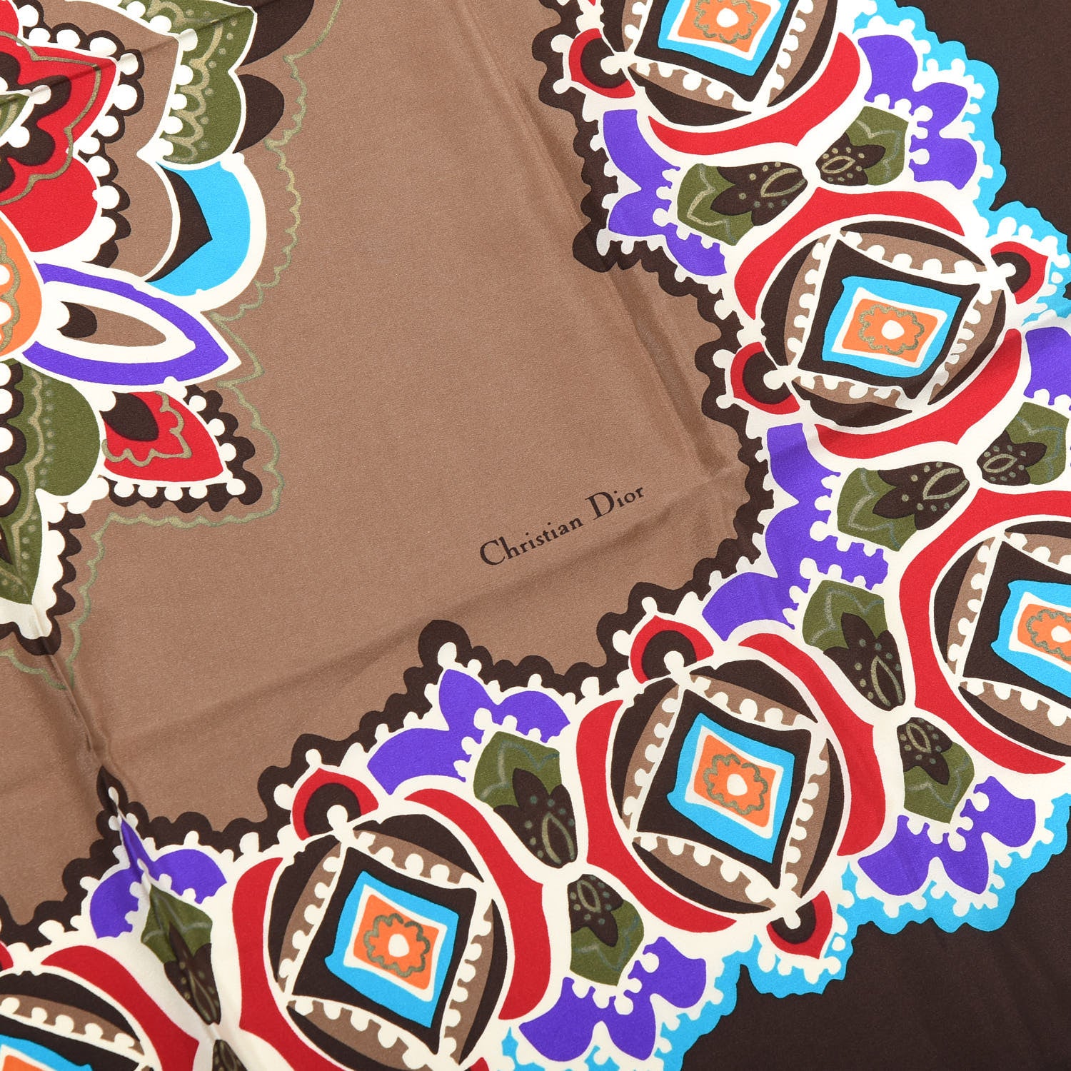 Christian Dior Silk Square Scarf Mulicolor 2 of 4