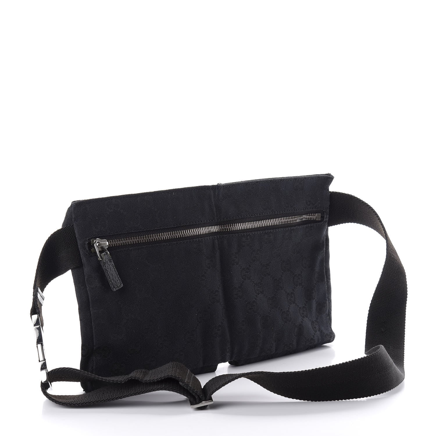 Gucci GG Monogram Double Pocket Belt Bag Black 3 of 7